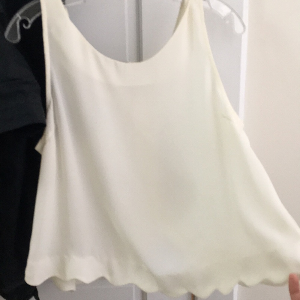 White buttoned-back tank